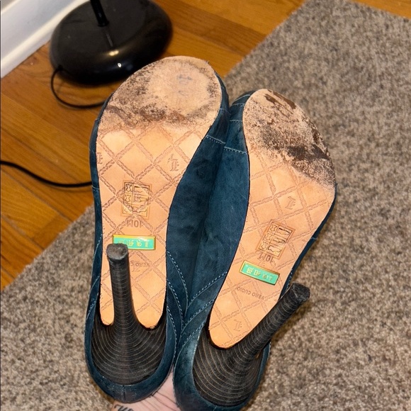 L.A.M.B. Gwen Stefani lamb aqua color size 10 heels - Picture 8 of 9